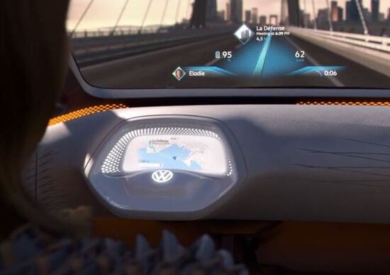 Volkswagen: l'elettrica I.D avrà un head-up display a realtà aumentata