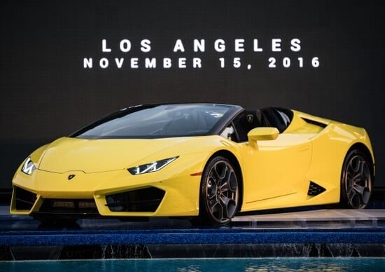 Lamborghini Huracan RWD Spyder: puro godimento al Salone di Los Angeles