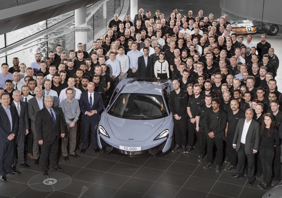 McLaren: prodotta l'auto numero 10.000