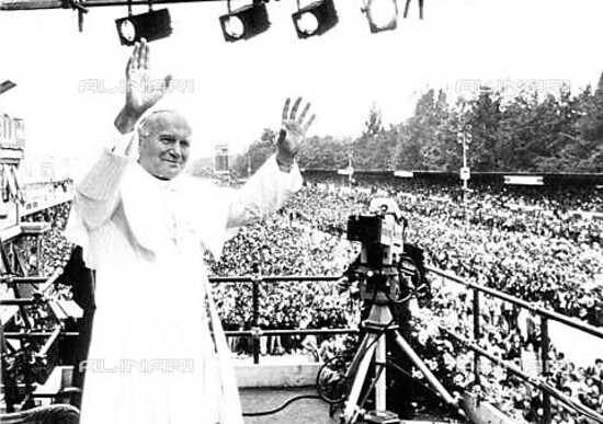 Il Papa sul podio 